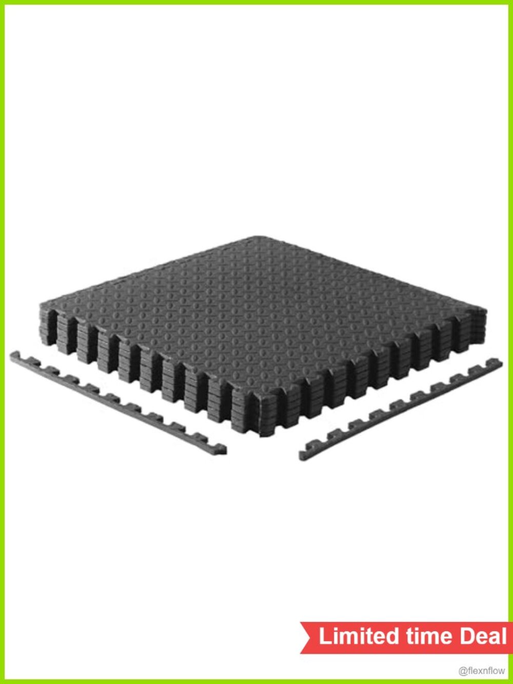 1/2" Thick EVA Interlocking Foam Gym Flooring Tiles, Puzzle Exercise Mats for